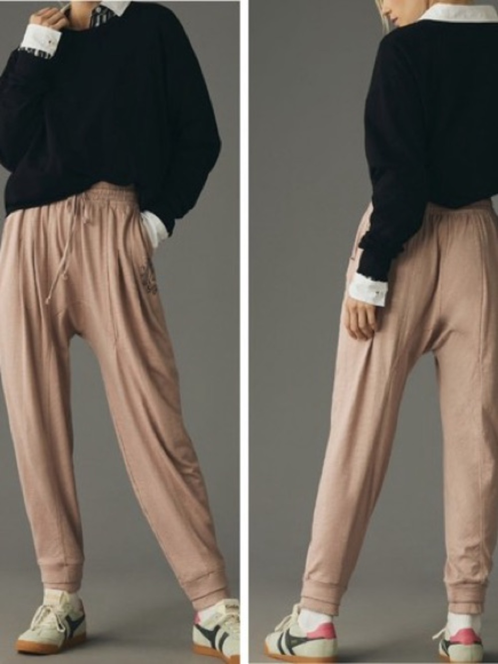 Anthropologie | Daily practice pleated harem joggers size small
